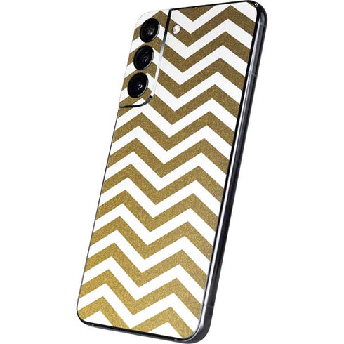 Gold Chevron Galaxy S22 Plus Skin