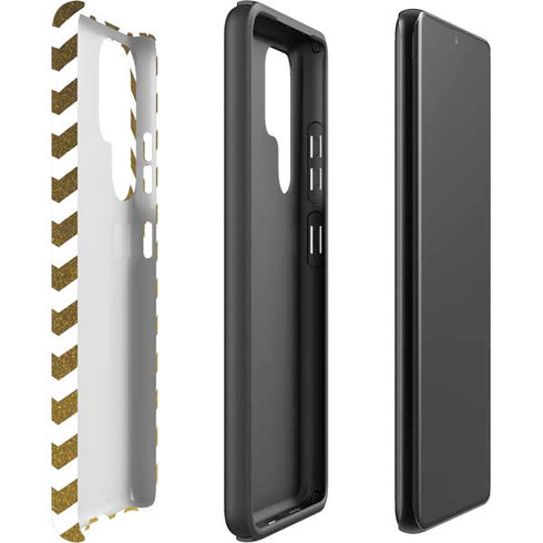 Gold Chevron Galaxy S22 Ultra Pro Case