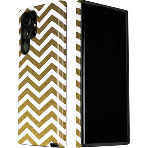 Gold Chevron Galaxy S22 Ultra Pro Case