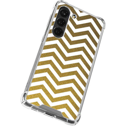 Gold Chevron Galaxy S23 Clear Case