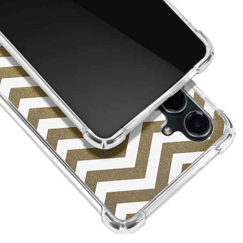 Gold Chevron Galaxy S23 FE Clear Case