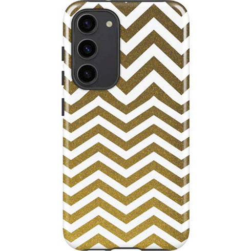 Gold Chevron Galaxy S23 Plus Pro Case