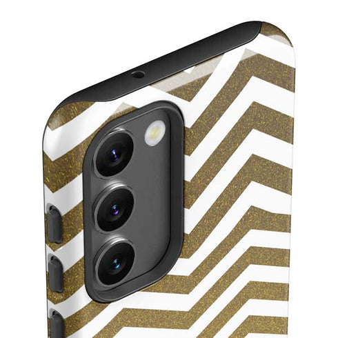 Gold Chevron Galaxy S23 Plus Pro Case