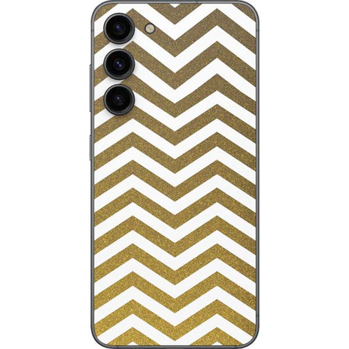 Gold Chevron Galaxy S23 Plus Skin