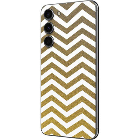 Gold Chevron Galaxy S23 Plus Skin