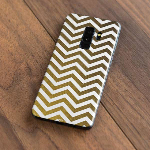 Gold Chevron Galaxy S9 Plus Skin
