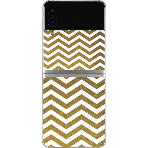 Gold Chevron Galaxy Z Flip4 5G Skin