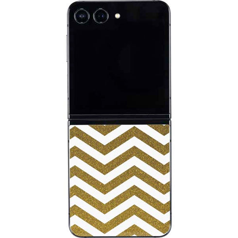Gold Chevron Galaxy Z Flip5 5G Skin