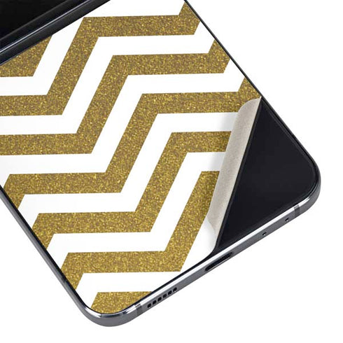 Gold Chevron Galaxy Z Flip5 5G Skin
