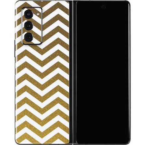 Gold Chevron Galaxy Z Fold2 5G Skin
