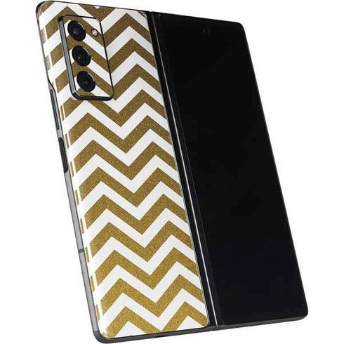 Gold Chevron Galaxy Z Fold2 5G Skin