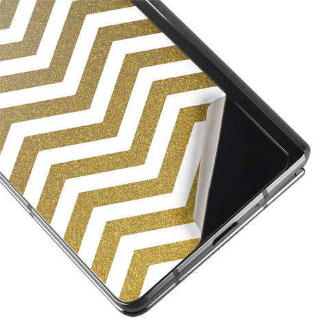 Gold Chevron Galaxy Z Fold2 5G Skin