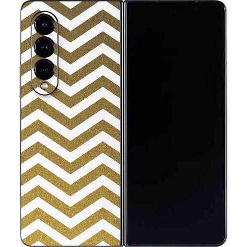 Gold Chevron Galaxy Z Fold4 5G Skin