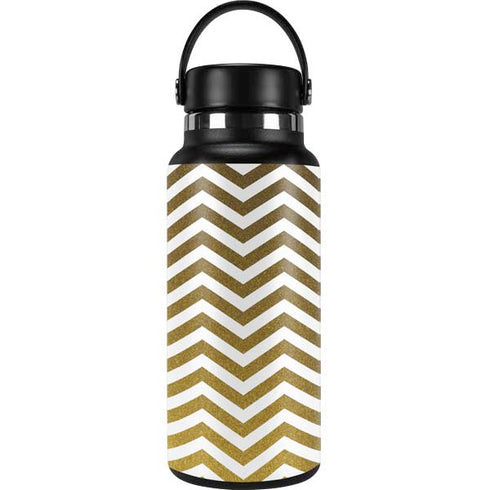 Gold Chevron Hydro Flask 32oz Wide Mouth Skin