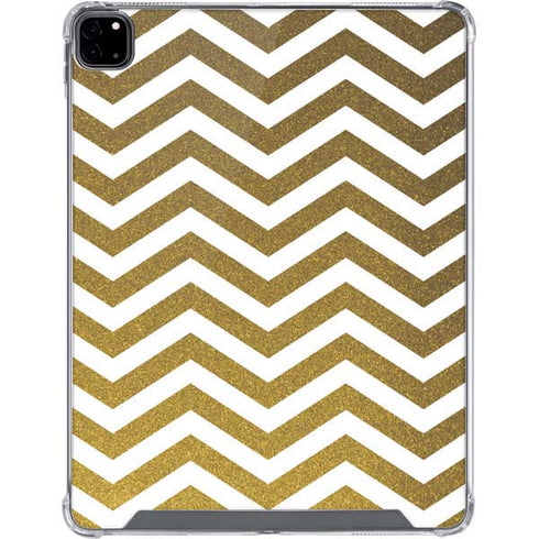 Gold Chevron iPad Pro 12.9in (2020) Clear Case