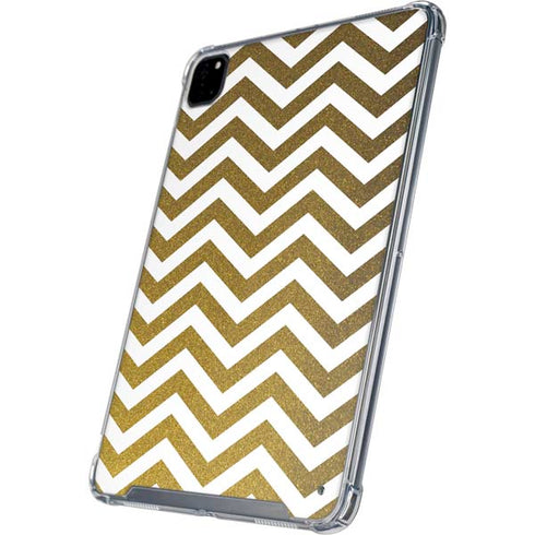 Gold Chevron iPad Pro 12.9in (2020) Clear Case