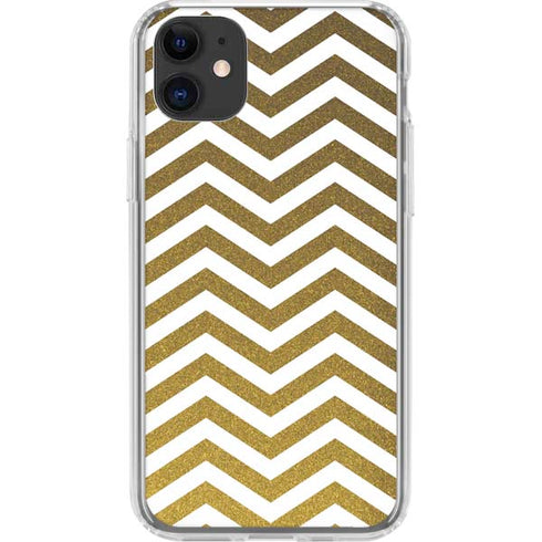 Gold Chevron iPhone 11 Clear Case