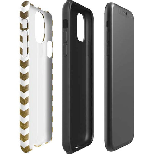 Gold Chevron iPhone 11 Pro Max Impact Case