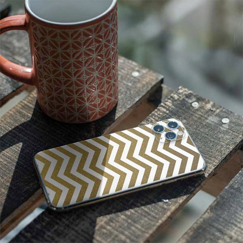 Gold Chevron iPhone 11 Pro Max Skin
