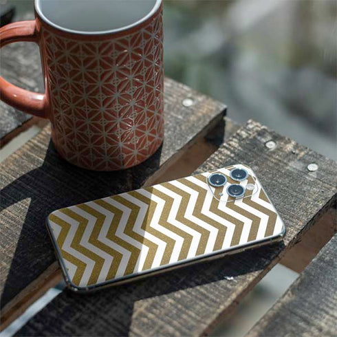 Gold Chevron iPhone 11 Pro Skin