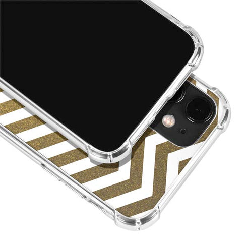 Gold Chevron iPhone 12 Clear Case
