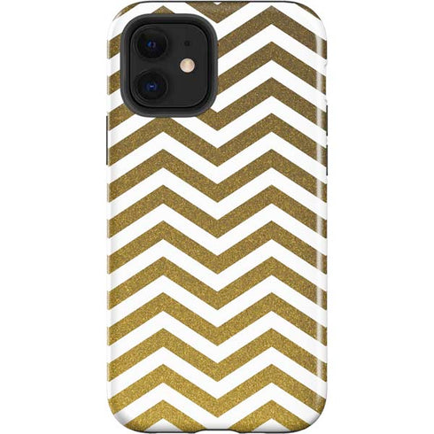 Gold Chevron iPhone 12 Impact Case