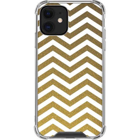 Gold Chevron iPhone 12 Mini Clear Case