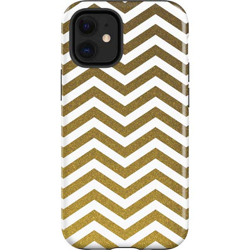 Gold Chevron iPhone 12 Mini Impact Case