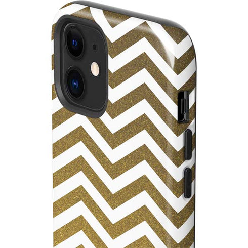 Gold Chevron iPhone 12 Mini Impact Case