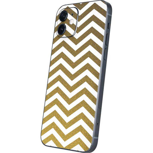 Gold Chevron iPhone 12 Mini Skin