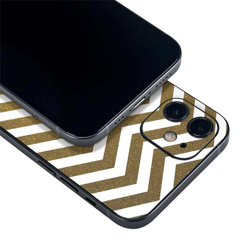 Gold Chevron iPhone 12 Mini Skin