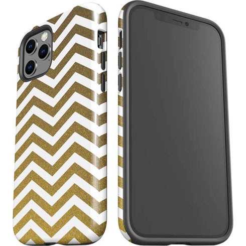 Gold Chevron iPhone 12 Pro Max Impact Case