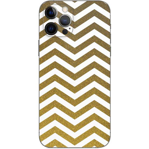 Gold Chevron iPhone 12 Pro Skin