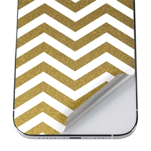 Gold Chevron iPhone 12 Pro Skin
