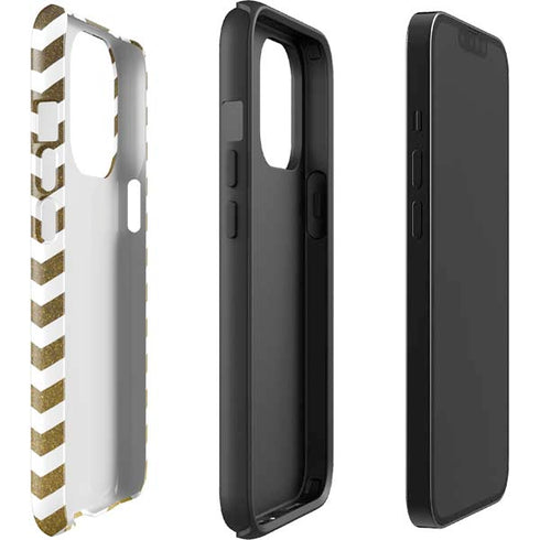 Gold Chevron iPhone 13 Pro Impact Case