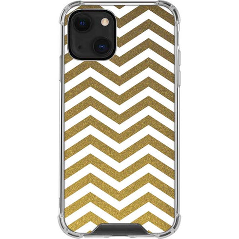 Gold Chevron iPhone 14 Clear Case