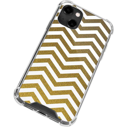 Gold Chevron iPhone 14 Clear Case