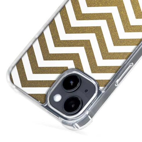Gold Chevron iPhone 15 Plus MagSafe Case