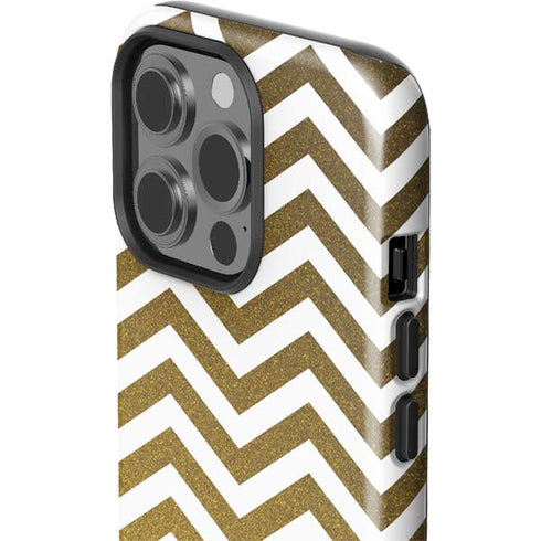 Gold Chevron iPhone 15 Pro Impact Case