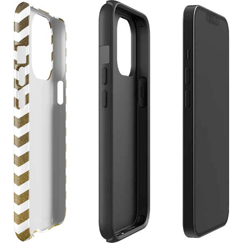 Gold Chevron iPhone 15 Pro Impact Case