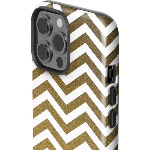 Gold Chevron iPhone 15 Pro Max Impact Case