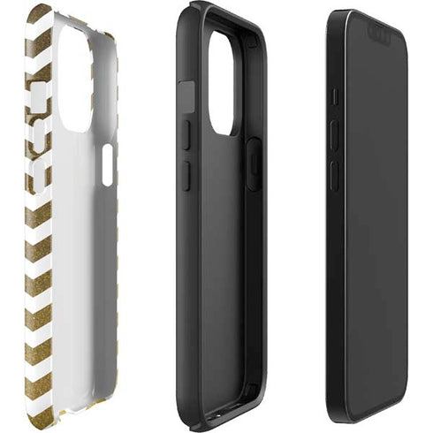 Gold Chevron iPhone 15 Pro Max Impact Case