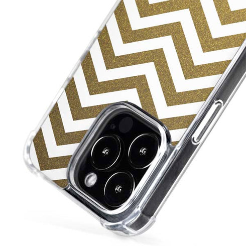 Gold Chevron iPhone 15 Pro Max MagSafe Case