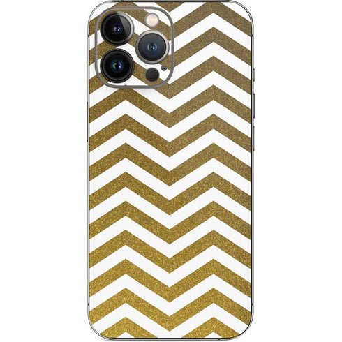 Gold Chevron iPhone 14 Pro Max Skin