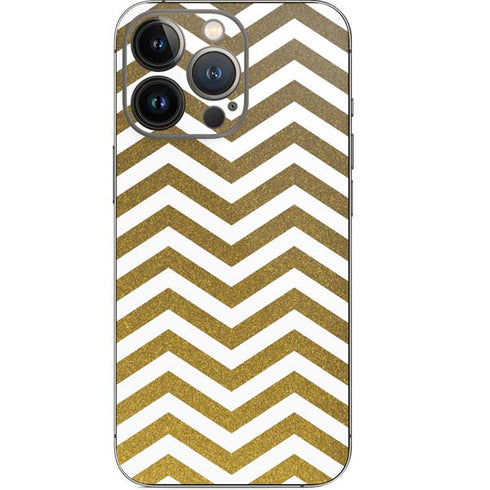 Gold Chevron iPhone 14 Pro Skin