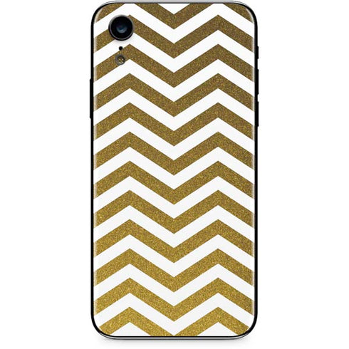Gold Chevron iPhone XR Skin