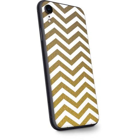 Gold Chevron iPhone XR Skin