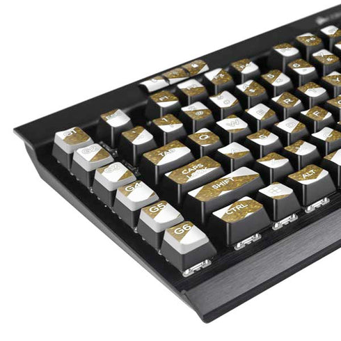 Gold Chevron K95 RGB PLATINUM Mechanical Gaming Keyboard Skin