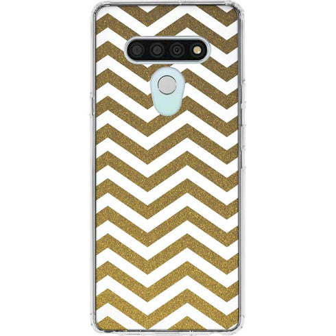 Gold Chevron LG Stylo 6 Clear Case
