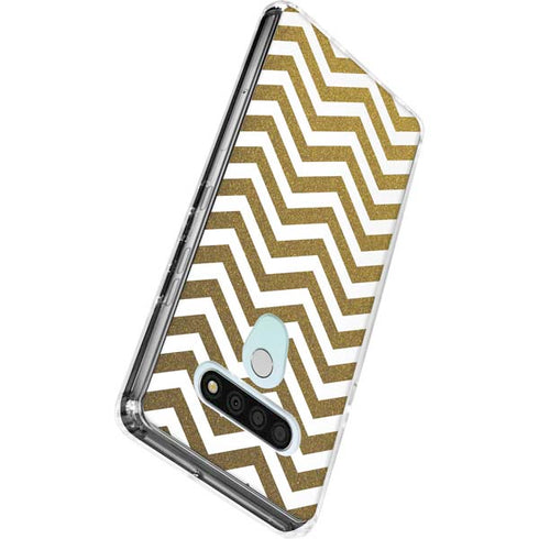 Gold Chevron LG Stylo 6 Clear Case